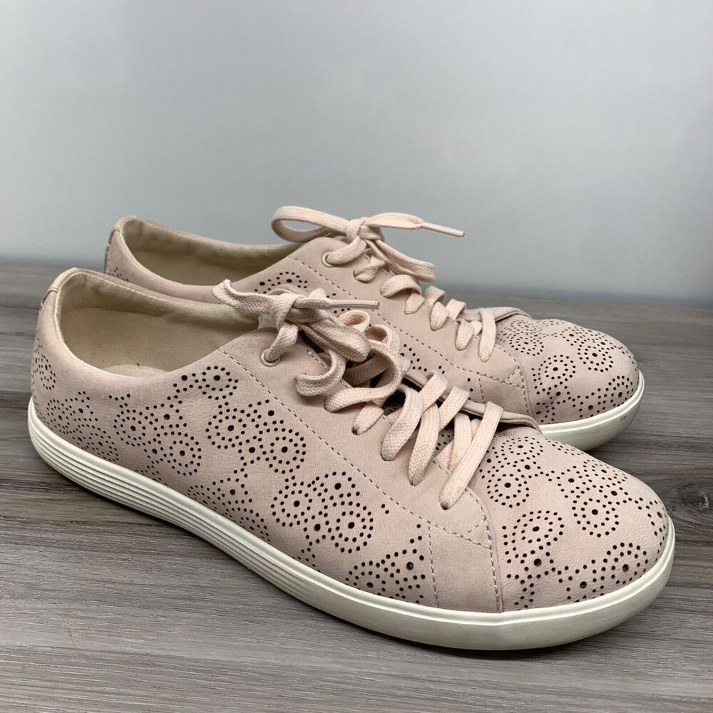 Cole Haan Women's‎ Grand Crosscourt Perforated Sneaker Shoes 10 Light Pink Beige